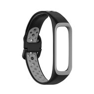 Siliconen band 2 kleurig - Zwart / grijs - Samsung Galaxy Fit 2 afbeelding
