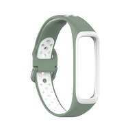 Siliconen band 2 kleurig - Groen / wit - Samsung Galaxy Fit 2 afbeelding