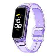 Doorzichtige TPU band (zon verkleurend) - Transparant paars - Samsung Galaxy Fit 2 afbeelding