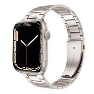 Stalen schakelband - Starlight / Sterrenlicht - Geschikt voor Apple watch 44mm / 45mm / 46mm / 49mm afbeelding