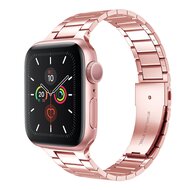 Stalen schakelband - Rosé goud - Geschikt voor Apple watch 44mm / 45mm / 46mm / 49mm afbeelding
