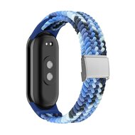 Braided nylon bandje - Multicolor blauw - Xiaomi Smart Band 8 & 9 afbeelding