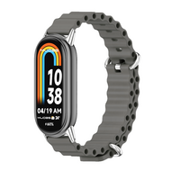 Ocean siliconen bandje - Grijs - Xiaomi Smart Band 8 & 9 afbeelding