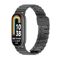 Stalen band - Zwart - Xiaomi Smart Band 8 & 9 afbeelding