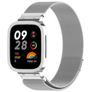 Milanese bandje met case - Zilver - Xiaomi Redmi Watch 3 afbeelding