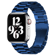 Stalen schakelband - Donkerblauw - Geschikt voor Apple watch 44mm / 45mm / 46mm / 49mm afbeelding