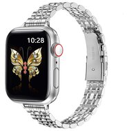 Stalen slim fit band - Zilver - Geschikt voor Apple watch 44mm / 45mm / 46mm / 49mm afbeelding