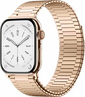 Magnetische stalen band - Zeer sterke magneet - Rosé goud - Geschikt voor Apple Watch 44mm / 45mm / 46mm / 49mm afbeelding