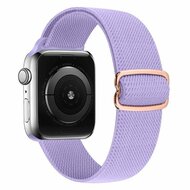 Solo Loop Nylon bandje - Paars - Geschikt voor Apple Watch 44mm / 45mm / 46mm / 49mm afbeelding