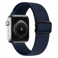 Solo Loop Nylon bandje - Donkerblauw - Geschikt voor Apple Watch 44mm / 45mm / 46mm / 49mm afbeelding