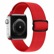 Solo Loop Nylon bandje - Rood - Geschikt voor Apple Watch 38mm / 40mm / 41mm / 42mm afbeelding