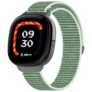 Fitbit Ace LTE - Nylon loop band met klittenbandsluiting - Groen afbeelding