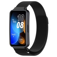 Milanese bandje - Zwart - Huawei Band 10 / 9 / 8 afbeelding