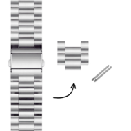 Stalen schakels - 20mm banden - Zilver afbeelding