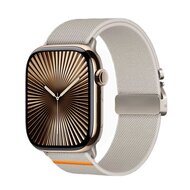 Nylon bandje met Parachute sluiting - Sterrenlicht - Geschikt voor Apple Watch 44mm / 45mm / 46mm / 49mm afbeelding