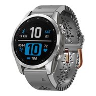 Flower siliconen bandje - Grijs - Garmin Fenix 7s/6s/5s / Instinct 2s / Epix Pro Gen 2 (42mm) afbeelding