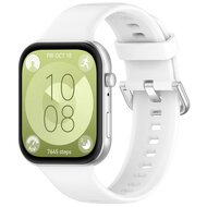 Siliconen bandje met gesp - Wit - Huawei Watch Fit 3 / Fit 4 afbeelding