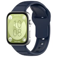 Siliconen Outdoor band - Donkerblauw - Huawei Watch Fit 3 / Fit 4 afbeelding