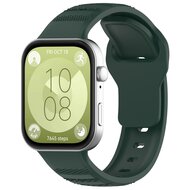 Siliconen Outdoor band - Donkergroen - Huawei Watch Fit 3 / Fit 4 afbeelding