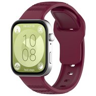 Siliconen Outdoor band - Wijnrood - Huawei Watch Fit 3 / Fit 4 afbeelding