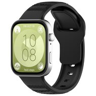 Siliconen Outdoor band - Zwart - Huawei Watch Fit 3 / Fit 4 afbeelding