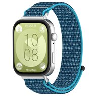 Sport loop nylon bandje - Blauw - Huawei Watch Fit 3 / Fit 4 afbeelding