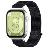 Sport loop nylon bandje - Zwart gemêleerd - Huawei Watch Fit 3 / Fit 4 afbeelding