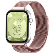 Milanese bandje - Rosé pink - Huawei Watch Fit 3 / Fit 4 afbeelding