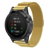 Milanese bandje - Goud - Large - Garmin Fenix 7X / 6X / 5X afbeelding