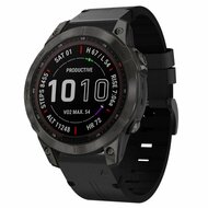 Leren bandje - Zwart - Garmin Quatix 8 - 47mm afbeelding