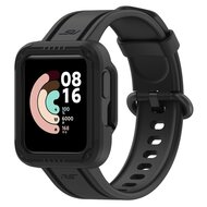 Siliconen sportband met case - Zwart - Xiaomi Redmi Watch 2 (Lite) afbeelding