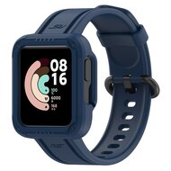 Siliconen sportband met case - Navy - Xiaomi Redmi Watch 2 (Lite) afbeelding
