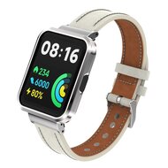 Leren band met case - Roomwit - Xiaomi Redmi Watch 2 (Lite) afbeelding
