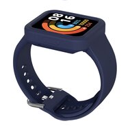 Siliconen band met case - Donkerblauw - Xiaomi Redmi Watch 2 (Lite) afbeelding