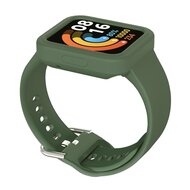 Siliconen band met case - Donkergroen - Xiaomi Redmi Watch 2 (Lite) afbeelding