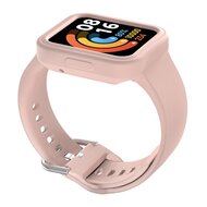 Siliconen band met case - Roze - Xiaomi Redmi Watch 2 (Lite) afbeelding