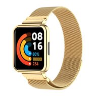 Milanese bandje met case - Goud - Xiaomi Redmi Watch 2 (Lite) afbeelding