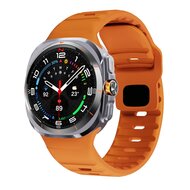 Wave siliconen bandje - Oranje - Samsung Galaxy Watch Ultra 47mm afbeelding
