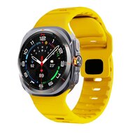 Wave siliconen bandje - Geel - Samsung Galaxy Watch Ultra 47mm afbeelding