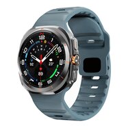 Wave siliconen bandje - Grijsblauw - Samsung Galaxy Watch Ultra 47mm afbeelding
