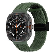 Braided band met D-buckle sluiting - Groen - Samsung Galaxy Watch Ultra 47mm afbeelding