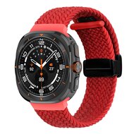 Braided band met D-buckle sluiting - Rood - Samsung Galaxy Watch Ultra 47mm afbeelding
