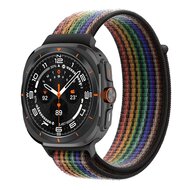 Nylon loop bandje - Multicolor dark - Samsung Galaxy Watch Ultra 47mm afbeelding