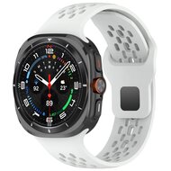 Siliconen sportband Holes Style - Wit - Samsung Galaxy Watch Ultra 47mm afbeelding