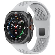 Siliconen sportband Holes Style - Lichtgrijs - Samsung Galaxy Watch Ultra 47mm afbeelding
