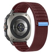 Nylon Wave band - Bordeaux - Samsung Galaxy Watch Ultra 47mm afbeelding