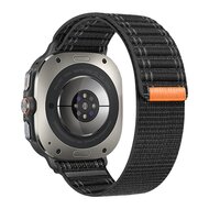 Nylon Wave band - Zwart - Samsung Galaxy Watch Ultra 47mm afbeelding