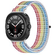 Nylon Sport loop bandje - Multicolor regenboog - Samsung Galaxy Watch Ultra 47mm afbeelding