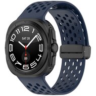 D-buckle siliconen sportband - Donkerblauw - Samsung Galaxy Watch Ultra 47mm afbeelding
