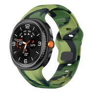 Wave siliconen band - Camouflage groen - Samsung Galaxy Watch 8 - 40mm / 44mm afbeelding